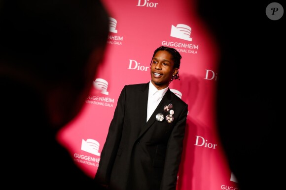 A$AP Rocky lors du dîner de bienfaisance lors du gala international Guggenheim présenté par Christian Dior au musée Solomon R. Guggenheim. New York, le 5 novembre 2015.