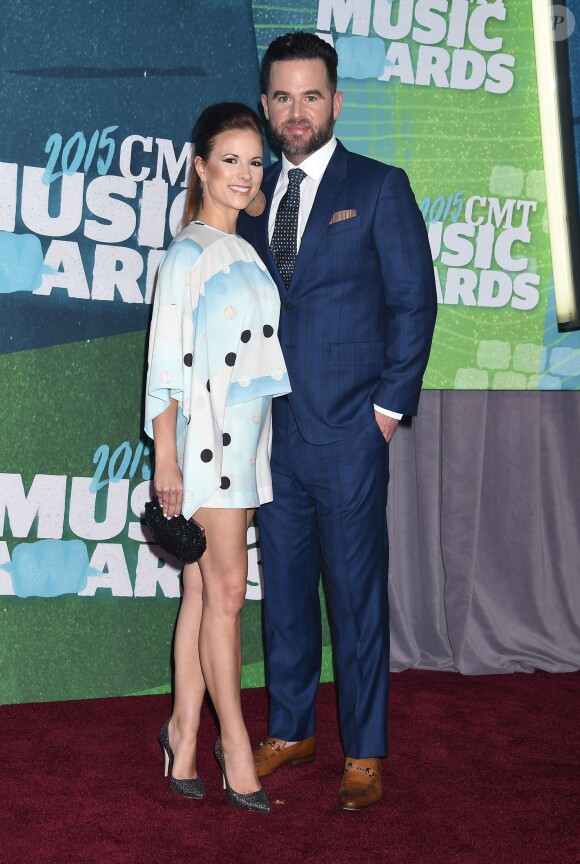 David Nail et sa femme Catherine, enceinte, lors des 2015 CMT Music Awards en juin 2015