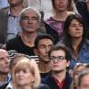 Raymond Domenec et sa compagne Estelle Denis - People lors de la finale du BNP Paribas masters entre Novak Djokovic et Andy Murray à l'Accor Hotels Arena à Paris le 8 novembre 2015.