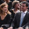 Anne Gravoin et son mari Manuel Valls lors de la demi-finale opposant Novak Djokovic à Stan Wawrinka lors du tournoi BNP Paribas Masters 2015 à l'AccorHotels Arena à Paris, le 7 novembre 2015.