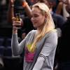 Donna Vekic encourage Stan Wawrinka, son supposé boyfriend, lors des quarts de finale des Masters 1000 de Paris le 6 novembre 2015. 