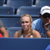 Donna Vekic encourage Stan Wawrinka, son supposé boyfriend, à l'US Open à New York le 3 septembre 2015.