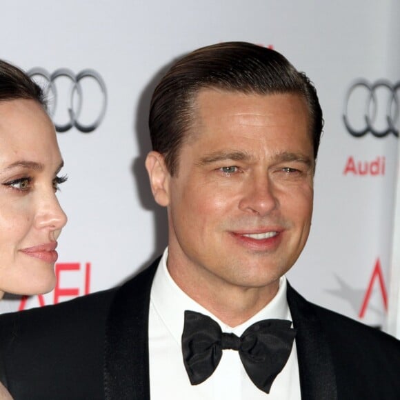 Brad Pitt et sa femme Angelina Jolie - Avant-première du film "By the Sea" lors du gala d'ouverture de l'AFI Fest à Hollywood, le 5 novembre 2015.