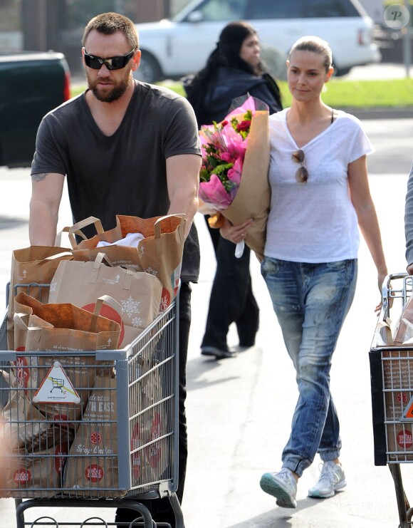 Heidi Klum et son petit ami Martin Kristen vont faire des courses a Brentwood, le 4 janvier 2014.
