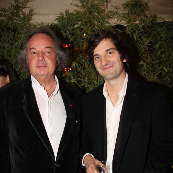 Gonzague Saint Bris et Gaspard Proust - lors de la remise du Prix de Flore au café Flore à Paris, le 10 novembre 2015