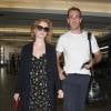 James Van Der Beek et sa femme Kimberly Brook enceinte prennent l'avion a Los Angeles , le 6 septembre 2013