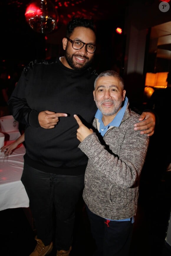 Kevin Razy et Jaid Seddak lors de la soirée Les Interdites au club Le Chacha à Paris, le 3 novembre 2015