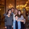 Exclusif - Julien Baubigeat, sa femme et leurs enfants Angélique, Victoire et Léopold, au goûter organisé par le fondateur des Kapla au Plaza Athénée à Paris, le 8 novembre 2015.