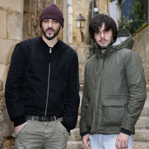 Gringe (Guillaume Tranchant) et Orelsan (Aurélien Cotentin), durant la 24e édition du Festival du Film de Sarlat, le 13 novembre 2015. © Patrick Bernard