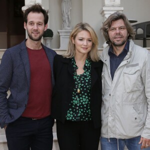 Virginie Efira, Benjamin Lavernhe et Eric Besnard (réalisateur), durant la 24e édition du Festival du Film de Sarlat, le 12 novembre 2015. © Patrick Bernard