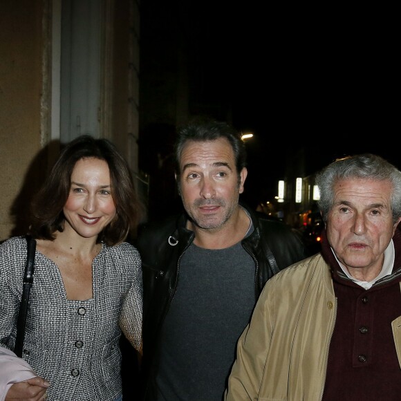 Elsa Zylberstein, Jean Dujardin et Claude Lelouch, durant la 24e édition du Festival du Film de Sarlat, le 10 novembre 2015. © Patrick Bernard