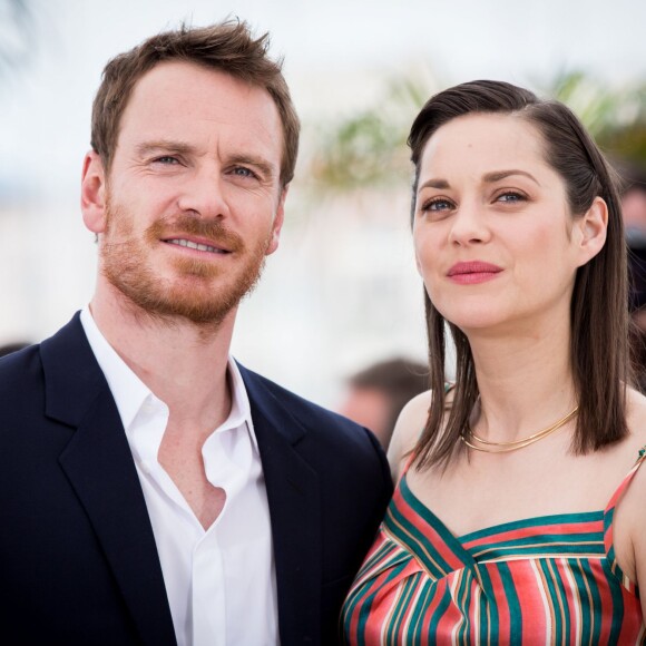 Michael Fassbender et Marion Cotillard - Photocall du film "Macbeth" lors du 68e Festival International du Film de Cannes. Cannes, le 23 mai 2015