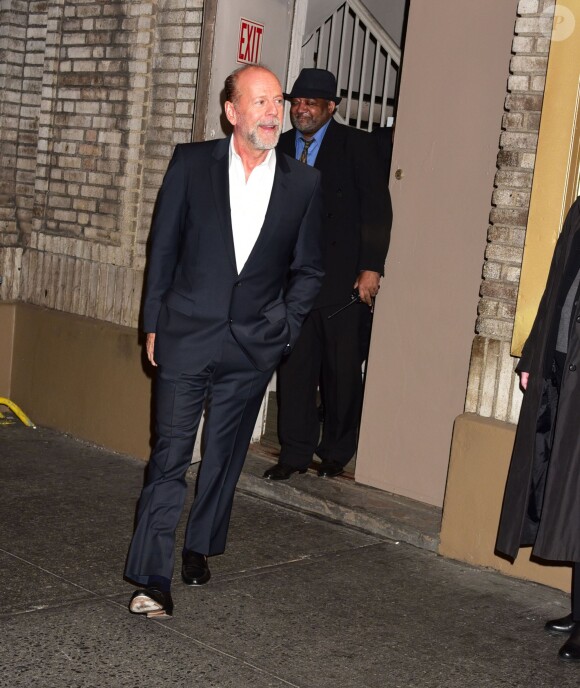 Bruce Willis à la première de la pièce de théâtre ‘Misery' à New York, le 15 novembre 2015.