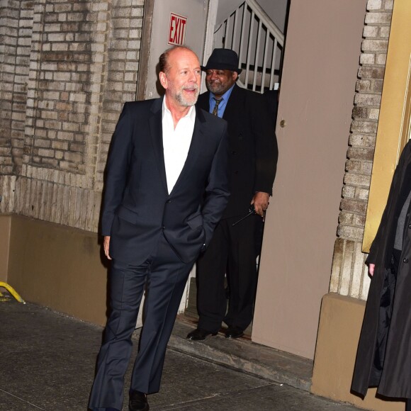 Bruce Willis à la première de la pièce de théâtre ‘Misery' à New York, le 15 novembre 2015.