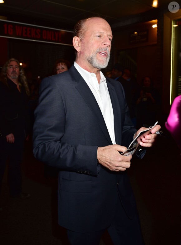 Bruce Willis à la première de la pièce de théâtre ‘Misery' à New York, le 15 novembre 2015.