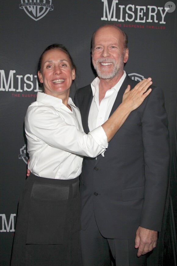 Laurie Metcalf, Bruce Willis à la première de la pièce de théâtre ‘Misery' à New York, le 15 novembre 2015.