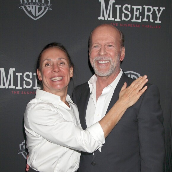 Laurie Metcalf, Bruce Willis à la première de la pièce de théâtre ‘Misery' à New York, le 15 novembre 2015.