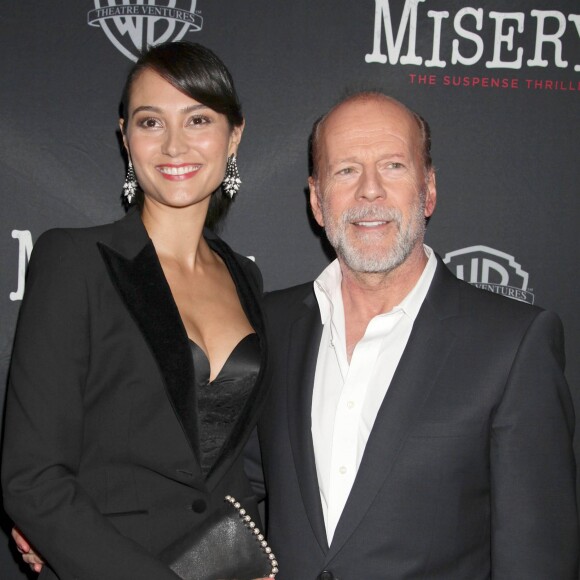 Emma Heming, Bruce Willis à la première de la pièce de théâtre ‘Misery' à New York, le 15 novembre 2015.