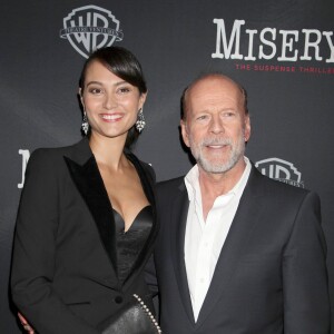 Emma Heming, Bruce Willis à la première de la pièce de théâtre ‘Misery' à New York, le 15 novembre 2015.