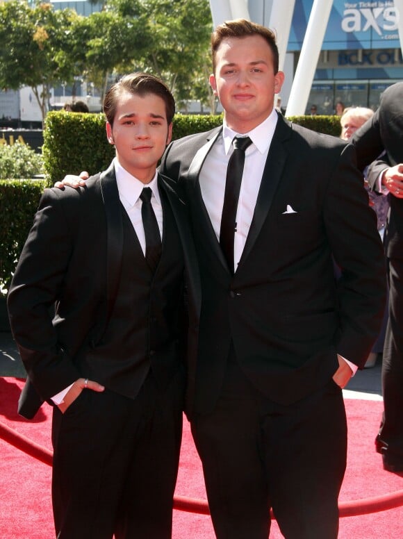 Noah Munck, Nathan Kress - "Primetime Creative Arts Emmy Awards" a Los Angeles le 15 septembre 2013.