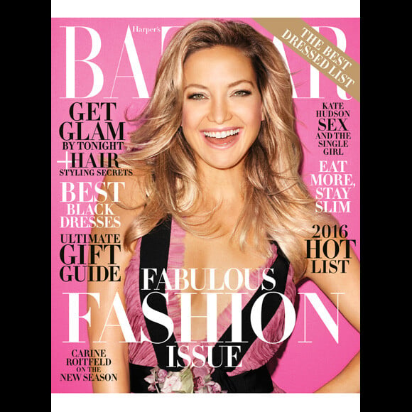 Retrouvez l'intégralité de l'interview de Kate Hudson dans le magazine Harper's Bazaar, en kiosques le 24 novembre 2015.