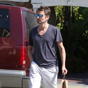 Exclusif - Matthew Bellamy se rend chez le médecin à Santa Monica, le 24 août 2015.