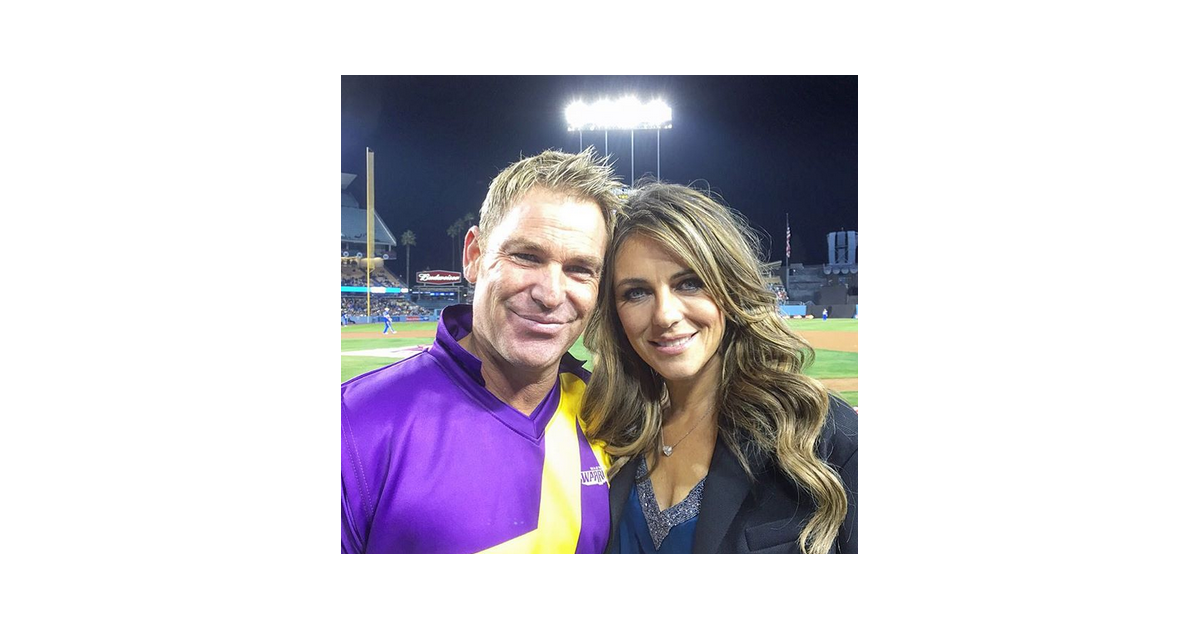 Shane Warne et Elizabeth Hurley se retrouvent après un ...
