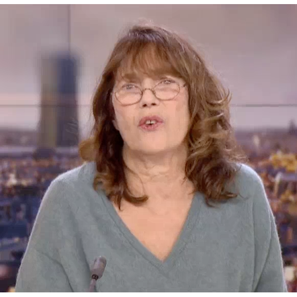 Jane Birkin évoque les attentats de Paris dans le journal télévisé de France 2, le 23 novembre 2015.