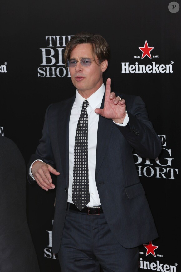 Brad Pitt - Première du film "The Big Short : le Casse du siècle" à New York le 23 novembre 2015.