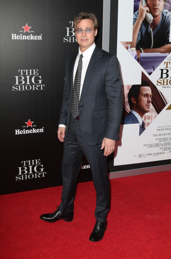 Brad Pitt - Première du film "The Big Short : le Casse du siècle" à New York le 23 novembre 2015.