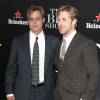 Brad Pitt et Ryan Gosling - Première du film "The Big Short : le Casse du siècle" à New York le 23 novembre 2015.