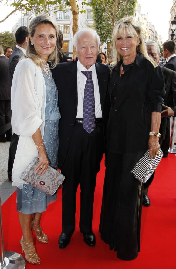 Jacques Chancel et sa femme Martine et Madame Roland Pozzo Di Borgo à Paris le 4 septembre 2012. 
