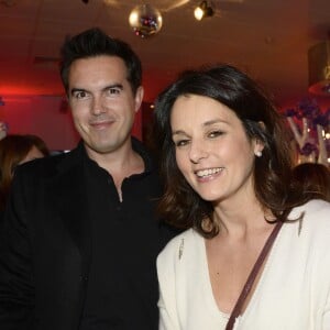 Faustine Bollaert et son mari Maxime Chattam, à la soirée de lancement de la 95e édition du Prix d'Amérique Opodo à l'Hippodrome de Paris-Vincennes, le 24 novembre 2015. ©Guirec Coadic