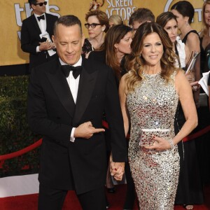 Tom Hanks et sa femme Rita Wilson à Los Angeles le 18 janvier 2014