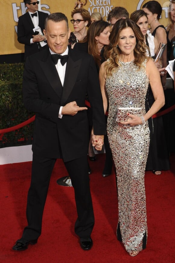 Tom Hanks et sa femme Rita Wilson à Los Angeles le 18 janvier 2014