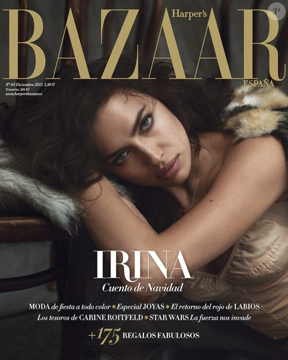 Irina Shayk photographiée par Norman Jean Roy pour le numéro de décembre 2015 du magazine Harper's Bazaar España.