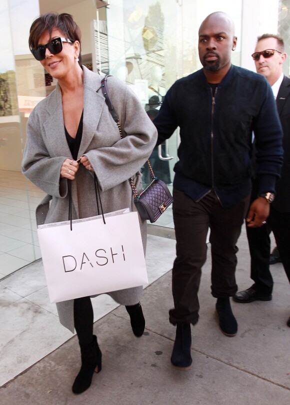 Kris Jenner et Corey Gamble à la boutique DASH pour le lancement du kit de maquillage pour les lèvres de Kylie, West Hollywood, Los Angeles, le 30 novembre 2015