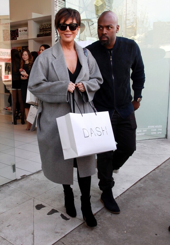 Kris Jenner et Corey Gamble à la boutique DASH pour le lancement du kit de maquillage pour les lèvres de Kylie, West Hollywood, Los Angeles, le 30 novembre 2015