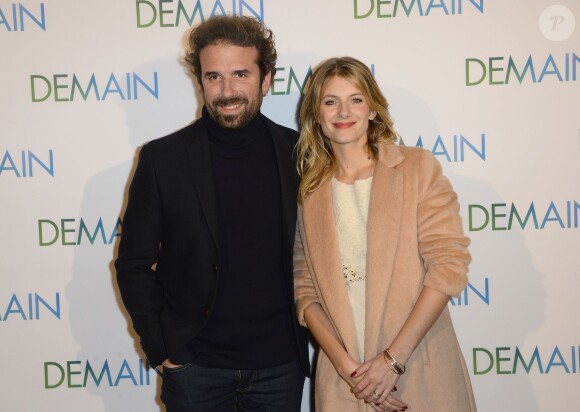 Cyril Dion et Mélanie Laurent - Avant première du film "Demain" au cinéma UGC Normandie à Paris, le 1er décembre 2015.