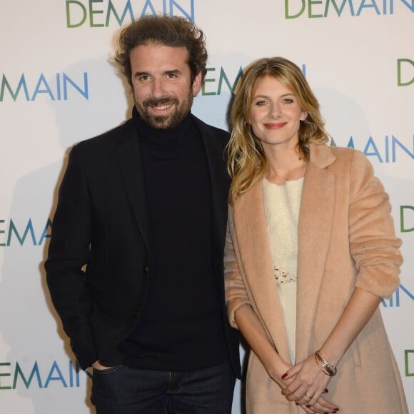 Cyril Dion et Mélanie Laurent - Avant première du film "Demain" au cinéma UGC Normandie à Paris, le 1er décembre 2015.