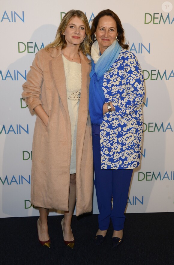 Mélanie Laurent et Ségolène Royal - Avant première du film "Demain" au cinéma UGC Normandie à Paris, le 1er décembre 2015.