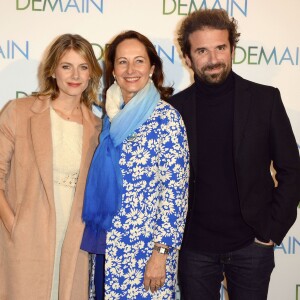 Mélanie Laurent, Ségolène Royal et Cyril Dion - Avant première du film "Demain" au cinéma UGC Normandie à Paris, le 1er décembre 2015.