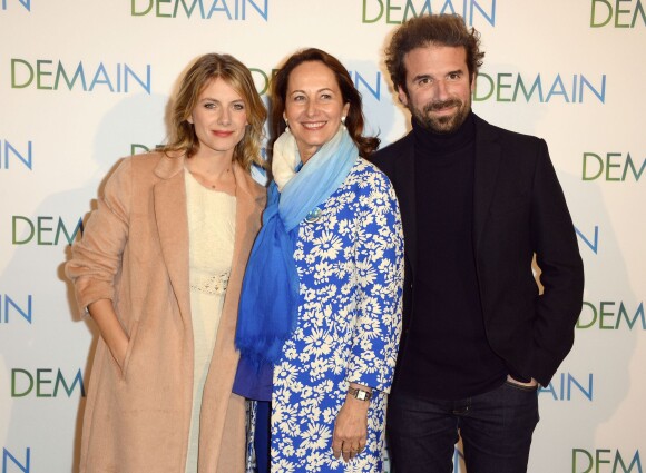Mélanie Laurent, Ségolène Royal et Cyril Dion - Avant première du film "Demain" au cinéma UGC Normandie à Paris, le 1er décembre 2015.