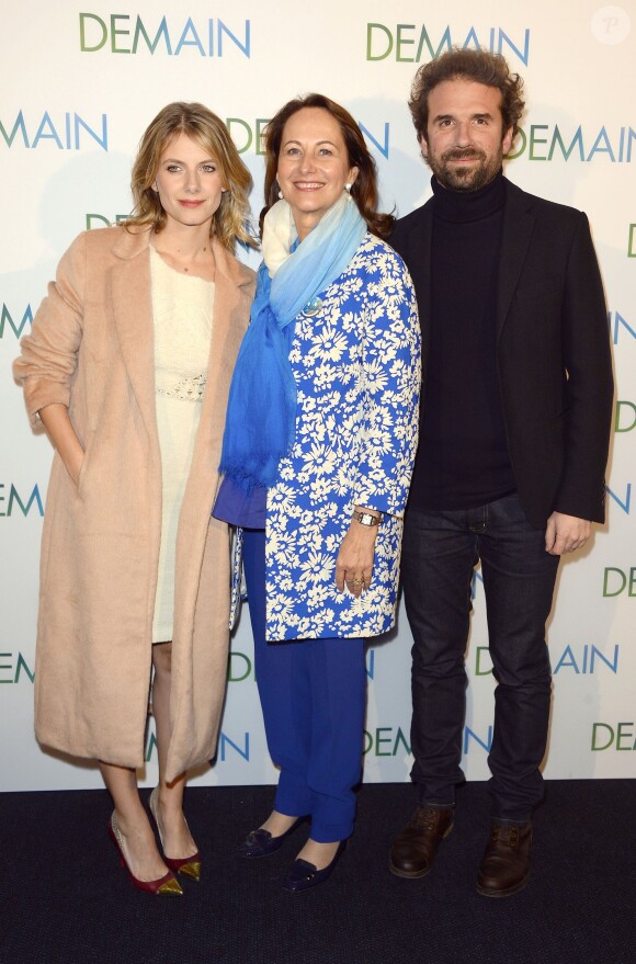 Mélanie Laurent, Ségolène Royal et Cyril Dion - Avant première du film "Demain" au cinéma UGC Normandie à Paris, le 1er décembre 2015.