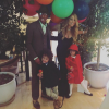 Mariah Carey, son futur ex-mari Nick Cannon et leurs enfants Monroe et Morrocan lors de Thanksgivigin / photo postée sur Instagram, le 26 novembre 2015.
