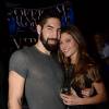 Nikola Karabatic et sa compagne Géraldine Pillet au VIP Room à Paris le 2 février 2015