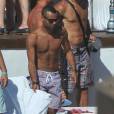 Exclusif - Le joueur de football Ashley Cole passe ses vacances a l'Ocean Club de Marbella, le 6 juillet 2013