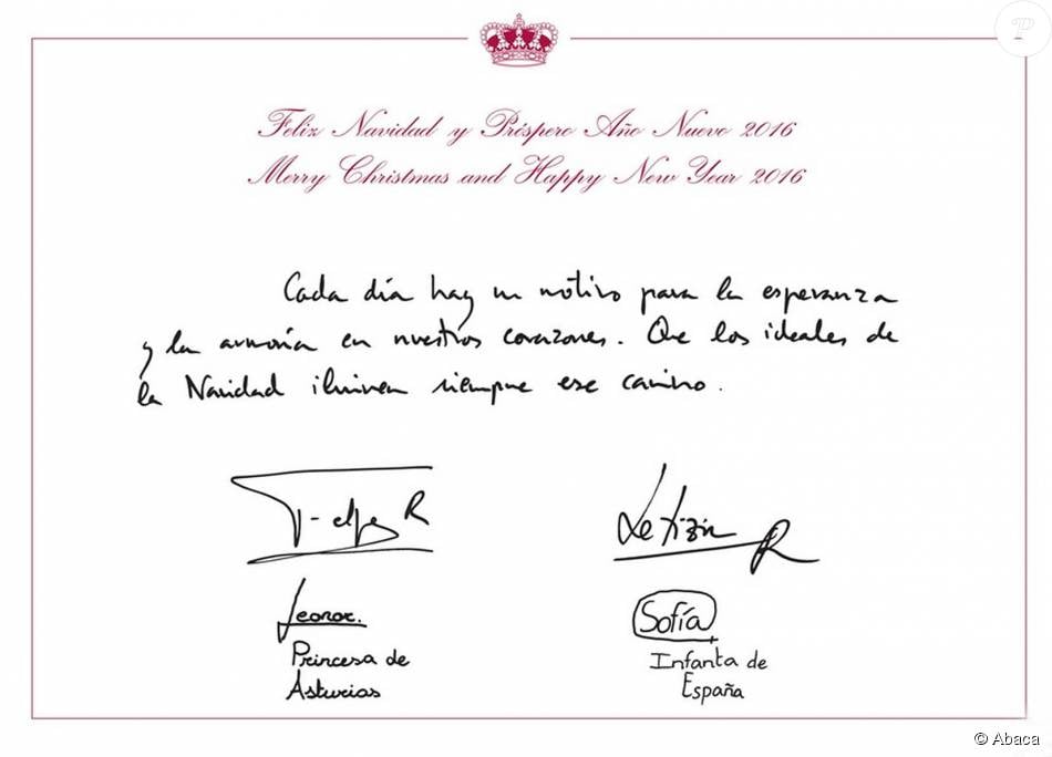Carte De Voeux De La Famille Royale Espagnole Decembre 15 Purepeople