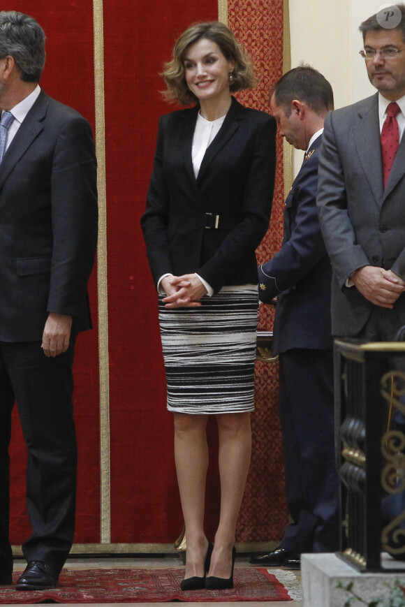 Letizia d'Espagne à Madrid le 1er décembre 2015.