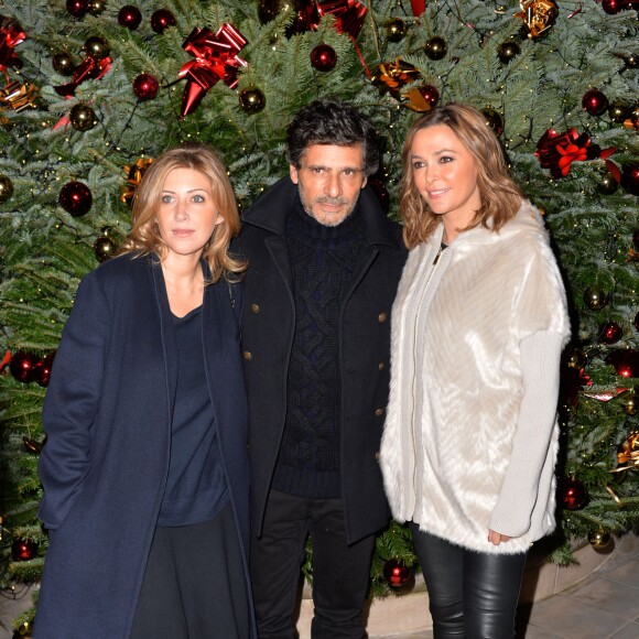 Pascal Elbé, Sandrine Quétier, Amanda Sthers et Jean-François Piège - Evénement "Winter Time 2015" pour le lancement de la Tombola du "Comité du Faubourg Saint-Honoré" au profit des associations "Les Toiles Enchantées" et "Paris Aide aux Victimes", et lancement des illuminations de Noël au Bristol à Paris, le 26 novembre 2015. © Veeren/Bestimage